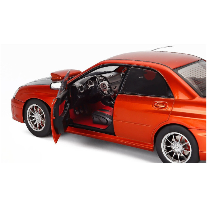 SOLIDO SUBARU IMPREZA WRX STi 2003 - ORANGE BLACK 1/18
