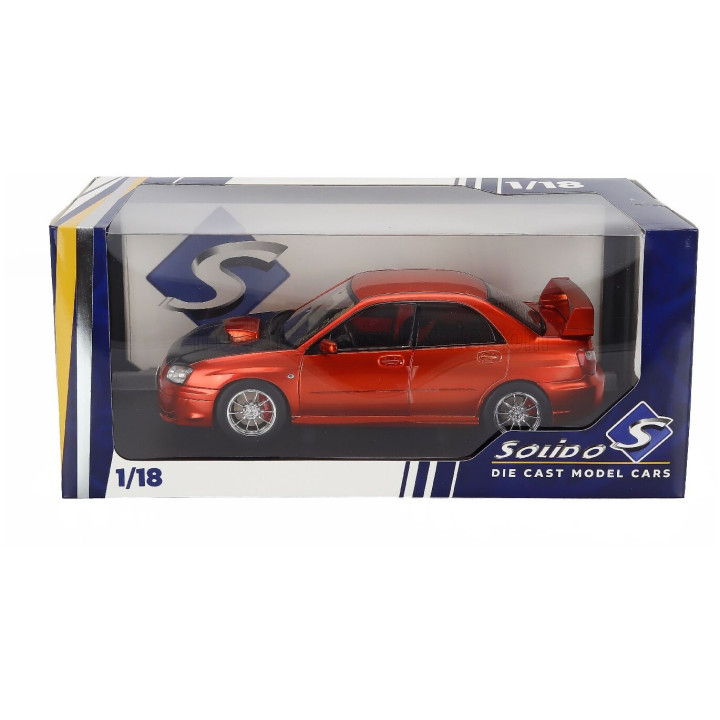 SOLIDO SUBARU IMPREZA WRX STi 2003 - ORANGE BLACK 1/18