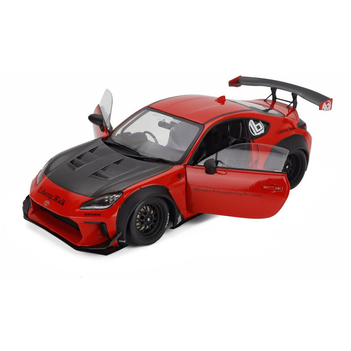 SOLIDO TOYOTA GR86 LBWK BODY KIT COUPE 2024 - RED BLACK 1/18