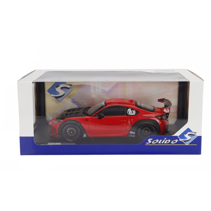 SOLIDO TOYOTA GR86 LBWK BODY KIT COUPE 2024 - RED BLACK 1/18