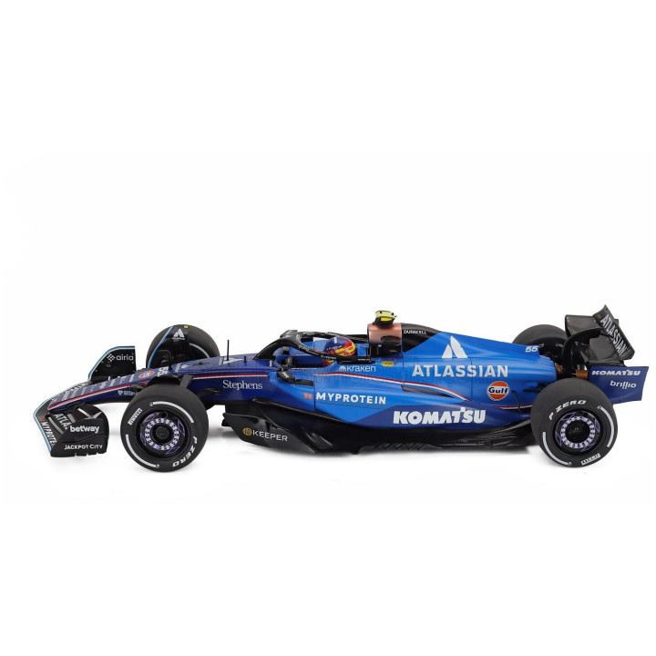 SOLIDO WILLIAMS F1 FW47 TEAM WILLIAMS ATLASSIAN RACING N 55 3rd AZERBAIJAN GP 2025 CARLOS SAINZ - BLUE BLACK 1/18