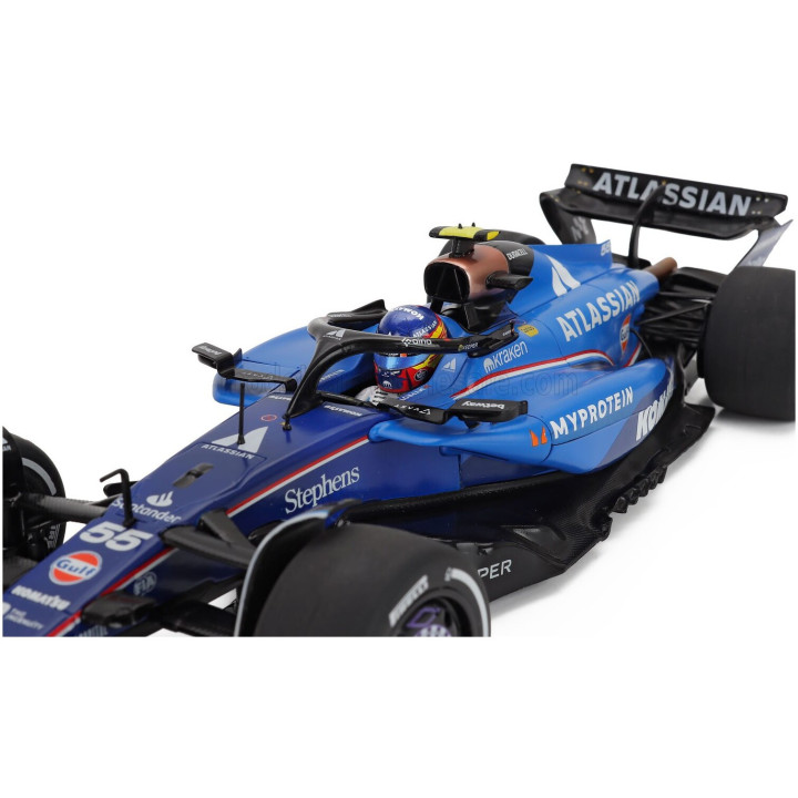 SOLIDO WILLIAMS F1 FW47 TEAM WILLIAMS ATLASSIAN RACING N 55 3rd AZERBAIJAN GP 2025 CARLOS SAINZ - BLUE BLACK 1/18