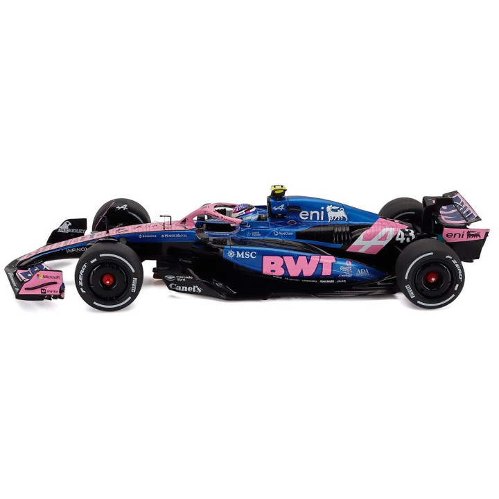SOLIDO ALPINE F1 A525 TEAM BWT ALPINE N 43 CANADA GP 2025 FRANCO COLAPINTO - BLACK BLUE PINK 1/18