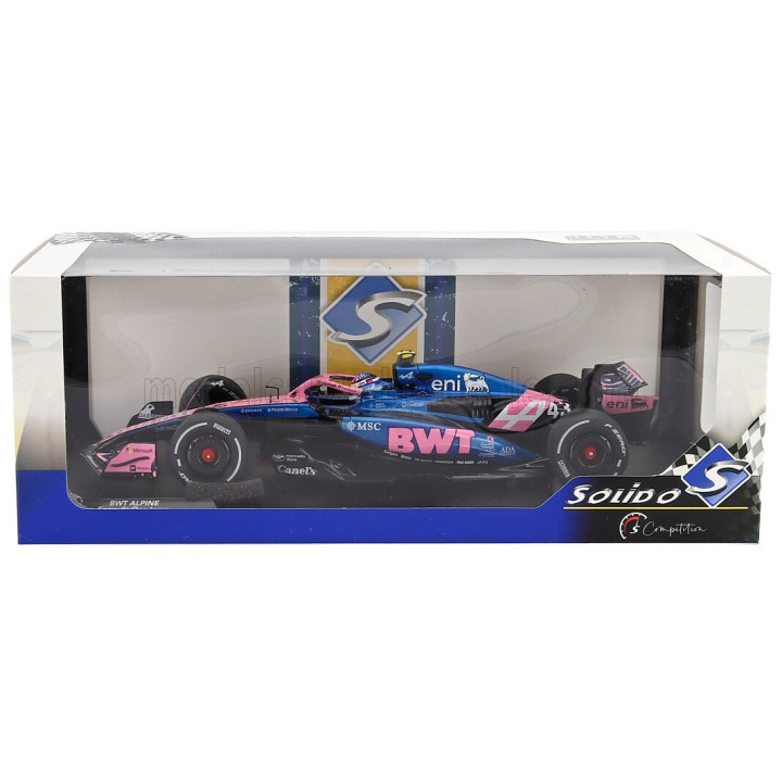 SOLIDO ALPINE F1 A525 TEAM BWT ALPINE N 43 CANADA GP 2025 FRANCO COLAPINTO - BLACK BLUE PINK 1/18