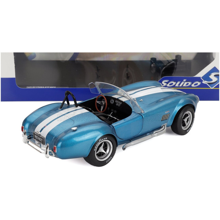 SOLIDO AC COBRA SHELBY COBRA 427 MKII SPIDER 1965 - BLUE WHITE 1/18