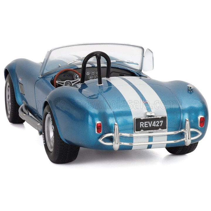 SOLIDO AC COBRA SHELBY COBRA 427 MKII SPIDER 1965 - BLUE WHITE 1/18