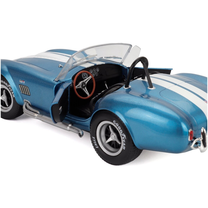 SOLIDO AC COBRA SHELBY COBRA 427 MKII SPIDER 1965 - BLUE WHITE 1/18
