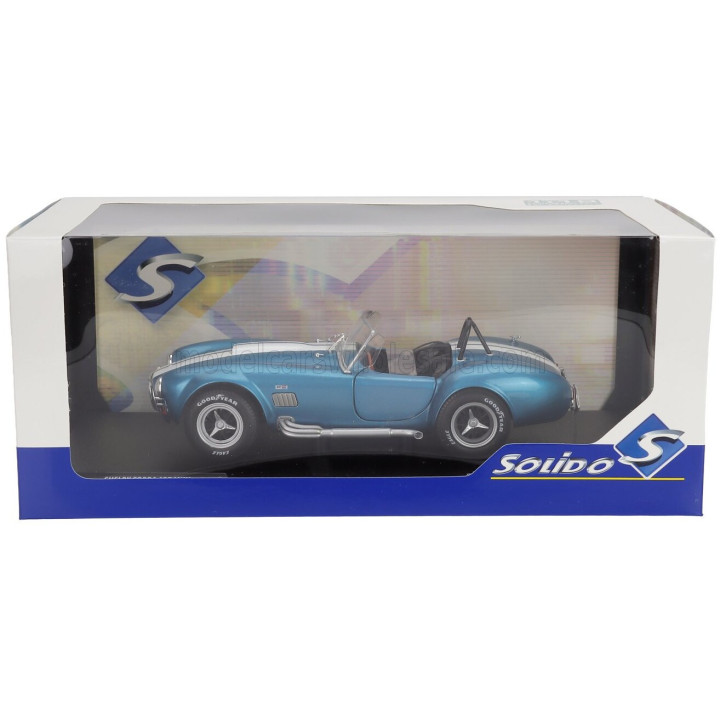 SOLIDO AC COBRA SHELBY COBRA 427 MKII SPIDER 1965 - BLUE WHITE 1/18