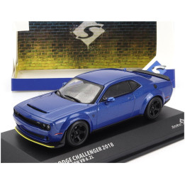 SOLIDO DODGE CHALLENGER SRT COUPE 2018 - BLUE 1/43