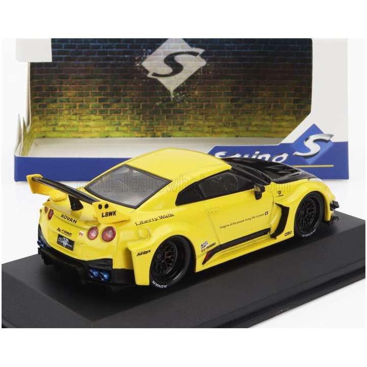 SOLIDO NISSAN GT-R (R35) LB WORKS SILHOUETTE COUPE 2019 - YELLOW BLACK 1/43