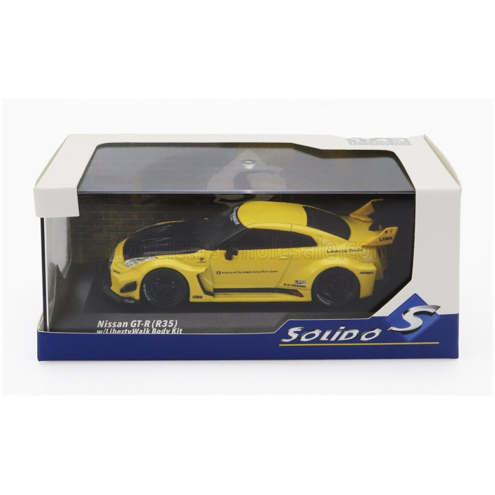 SOLIDO NISSAN GT-R (R35) LB WORKS SILHOUETTE COUPE 2019 - YELLOW BLACK 1/43