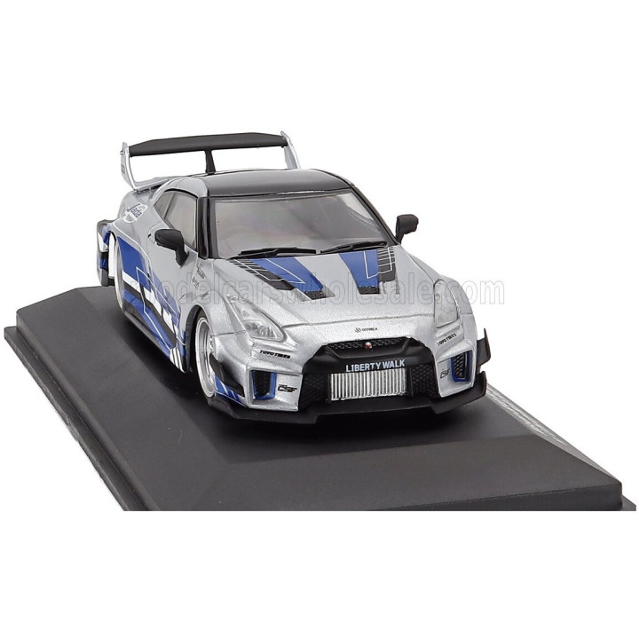 SOLIDO NISSAN GT-R (R35) LIBERTY WALK SILHOUETTE COUPE 2019 - SILVER BLUE 1/43