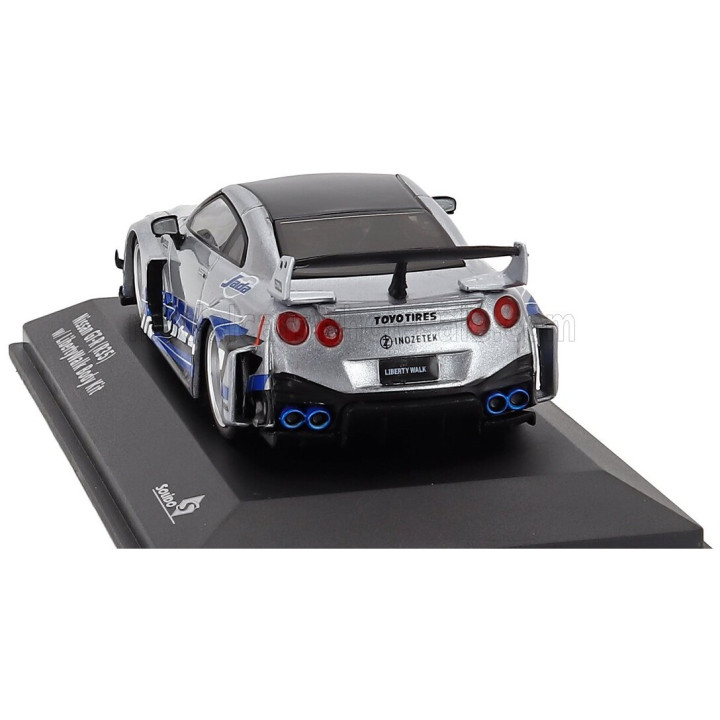 SOLIDO NISSAN GT-R (R35) LIBERTY WALK SILHOUETTE COUPE 2019 - SILVER BLUE 1/43