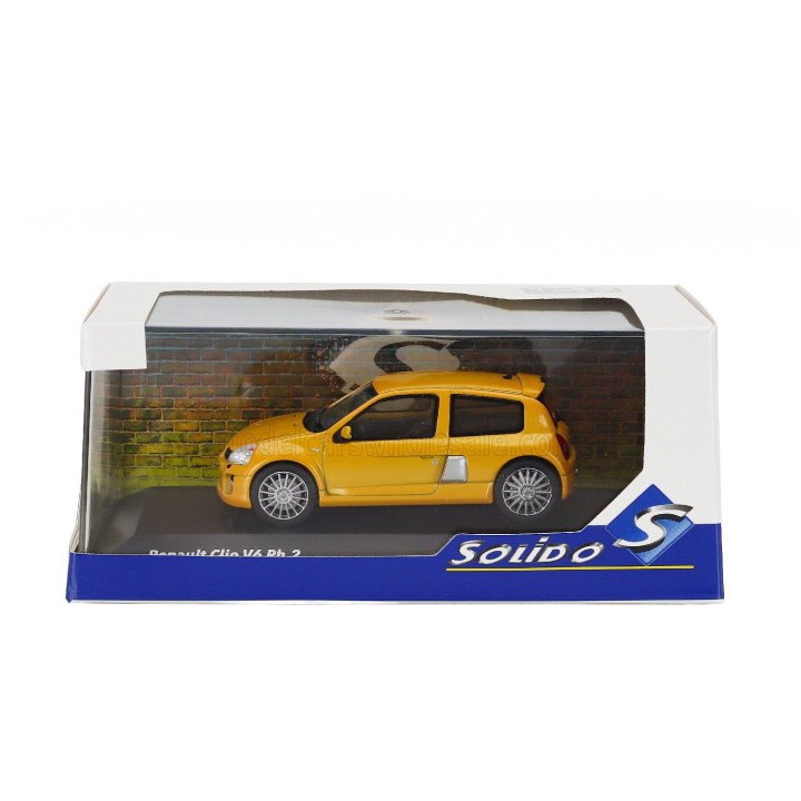 SOLIDO RENAULT CLIO SPORT V6 PHASE II 2003 - YELLOW 1/43