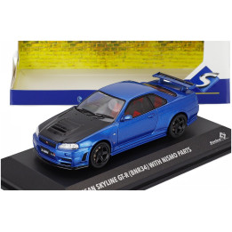 SOLIDO NISSAN SKYLINE GT-R (R34) Z-TUNE 1998 - BLUE 1/43