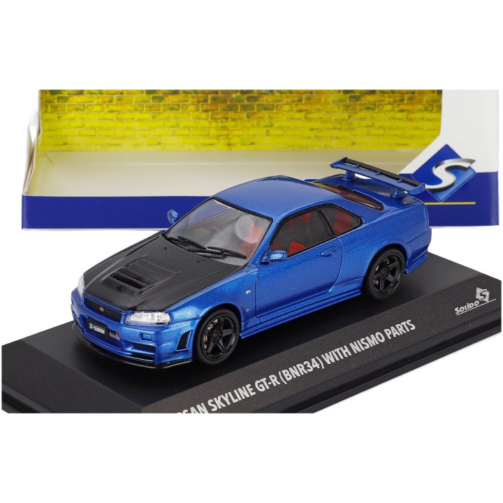 SOLIDO NISSAN SKYLINE GT-R (R34) Z-TUNE 1998 - BLUE 1/43