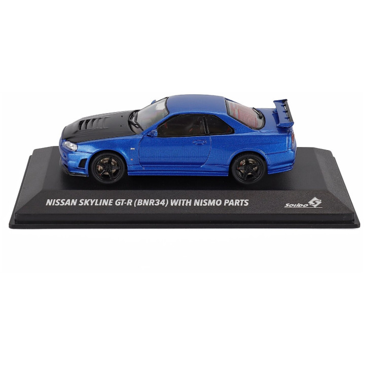 SOLIDO NISSAN SKYLINE GT-R (R34) Z-TUNE 1998 - BLUE 1/43