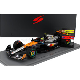 SPARK MODEL McLAREN F1 MCL39 TEAM MCLAREN N 4 WORLD CHAMPION WINNER SILVERSTONE BRITISH GP 2025 LANDO NORRIS - ORANGE CHROME