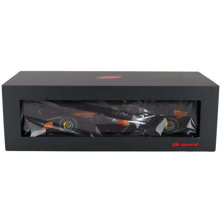 SPARK MODEL McLAREN F1 MCL39 TEAM MCLAREN N 4 WORLD CHAMPION WINNER SILVERSTONE BRITISH GP 2025 LANDO NORRIS - ORANGE CHROME