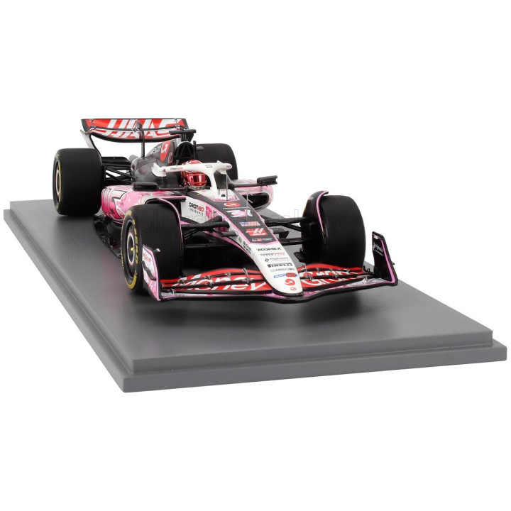 SPARK MODEL HAAS F1 VF-25 TEAM MONEYGRAM HAAS N 31 JAPAN GP 2025 ESTEBAN OCON - WHITE BLACK PINK 1/18