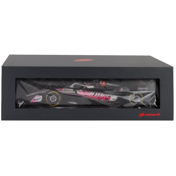SPARK MODEL HAAS F1 VF-25 TEAM MONEYGRAM HAAS N 31 JAPAN GP 2025 ESTEBAN OCON - WHITE BLACK PINK 1/18