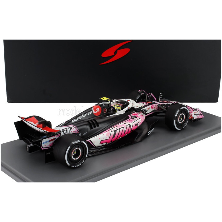 SPARK MODEL HAAS F1 VF-25 TEAM MONEYGRAM HAAS N 87 JAPAN GP 2025 OLIVER BEARMAN - WHITE BLACK RED 1/18