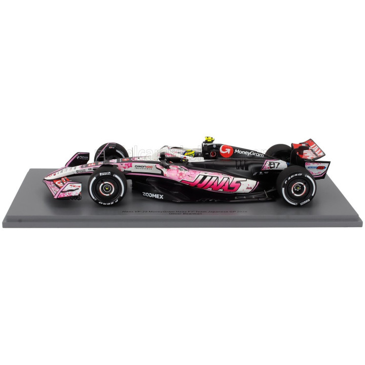 SPARK MODEL HAAS F1 VF-25 TEAM MONEYGRAM HAAS N 87 JAPAN GP 2025 OLIVER BEARMAN - WHITE BLACK RED 1/18