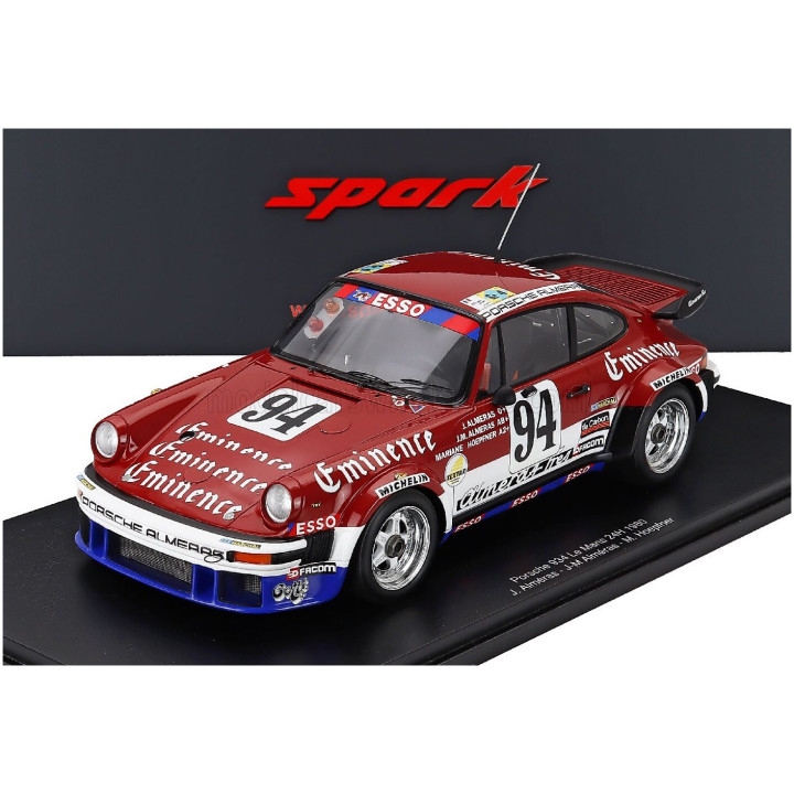 SPARK MODEL PORSCHE 911 934 3.3L TURBO TEAM EQUIPE ALMERAS FRERES N 94 24h LE MANS 1980 JACQUES ALMERAS - JEAN MARIE ALMERAS