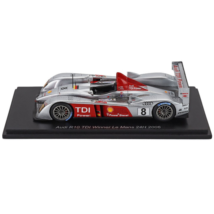 SPARK MODEL AUDI R10 TDI 5.5L TURBO V12 TEAM AUDI SPORT JOEST N 8 WINNER 24h LE MANS 2006 FRANK BIELA - MARCO WERNER - EMANUELE