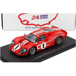 SPARK MODEL FORD USA GT40 MKIV 7.0L V8 TEAM SHELBY AMERICAN INC. N 1 WINNER 24h LE MANS 1967 ANTHONY JOSEPH FOYT - D.GURNEY