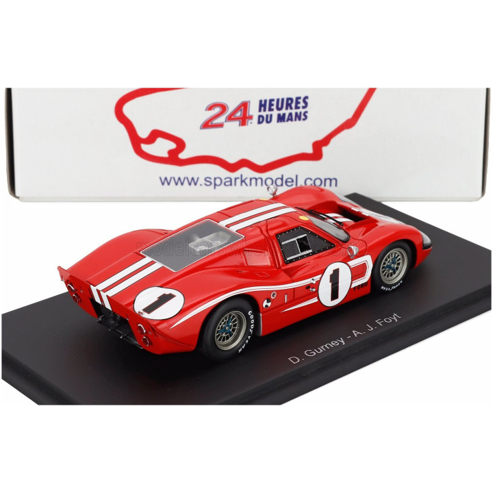 SPARK MODEL FORD USA GT40 MKIV 7.0L V8 TEAM SHELBY AMERICAN INC. N 1 WINNER 24h LE MANS 1967 ANTHONY JOSEPH FOYT - D.GURNEY