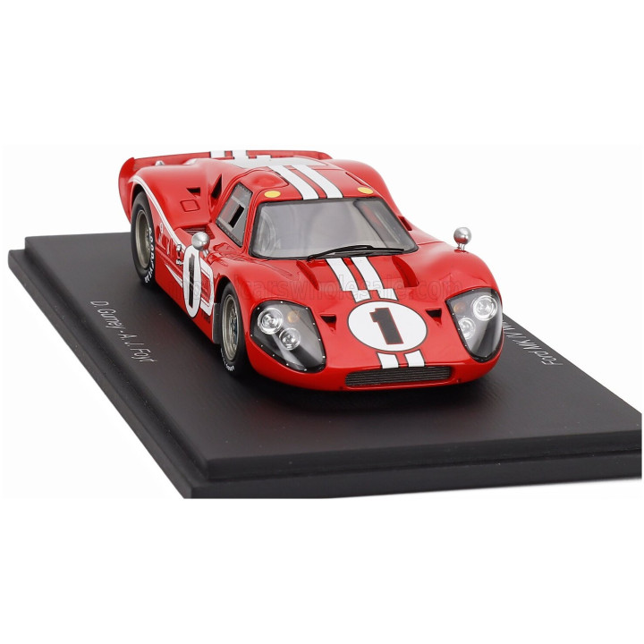 SPARK MODEL FORD USA GT40 MKIV 7.0L V8 TEAM SHELBY AMERICAN INC. N 1 WINNER 24h LE MANS 1967 ANTHONY JOSEPH FOYT - D.GURNEY