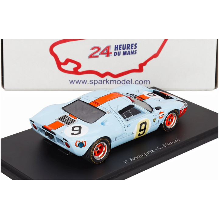SPARK MODEL FORD USA GT40 4.9L V8 TEAM JW AUTOMOTIVE ENGINEERING GULF N 9 WINNER 24h LE MANS 1968 LUCIEN BIANCHI - P.RODRIGUEZ