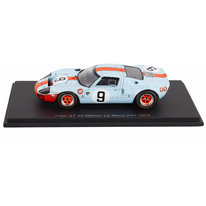 SPARK MODEL FORD USA GT40 4.9L V8 TEAM JW AUTOMOTIVE ENGINEERING GULF N 9 WINNER 24h LE MANS 1968 LUCIEN BIANCHI - P.RODRIGUEZ