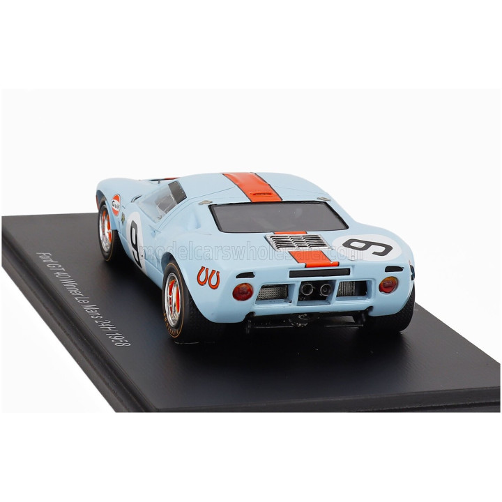 SPARK MODEL FORD USA GT40 4.9L V8 TEAM JW AUTOMOTIVE ENGINEERING GULF N 9 WINNER 24h LE MANS 1968 LUCIEN BIANCHI - P.RODRIGUEZ