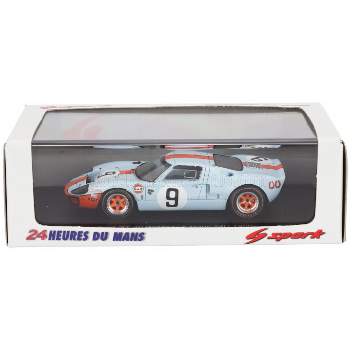 SPARK MODEL FORD USA GT40 4.9L V8 TEAM JW AUTOMOTIVE ENGINEERING GULF N 9 WINNER 24h LE MANS 1968 LUCIEN BIANCHI - P.RODRIGUEZ