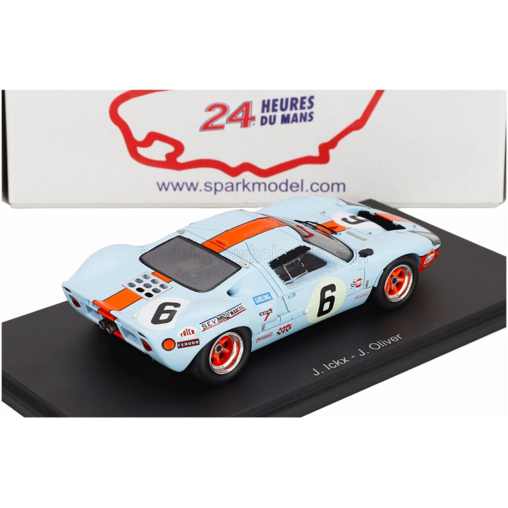SPARK MODEL FORD USA GT40 4.9L V8 TEAM JW AUTOMOTIVE ENGINEERING N 6 WINNER 24h LE MANS 1969 JACKY ICKX - JACKIE OLIVER - LIGHT