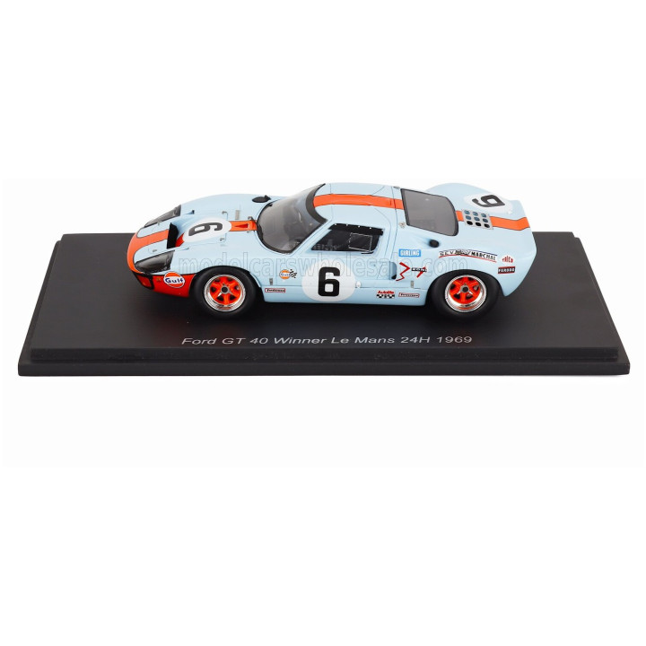 SPARK MODEL FORD USA GT40 4.9L V8 TEAM JW AUTOMOTIVE ENGINEERING N 6 WINNER 24h LE MANS 1969 JACKY ICKX - JACKIE OLIVER - LIGHT