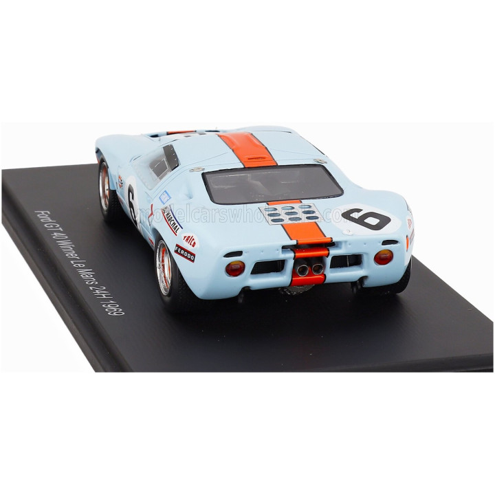 SPARK MODEL FORD USA GT40 4.9L V8 TEAM JW AUTOMOTIVE ENGINEERING N 6 WINNER 24h LE MANS 1969 JACKY ICKX - JACKIE OLIVER - LIGHT