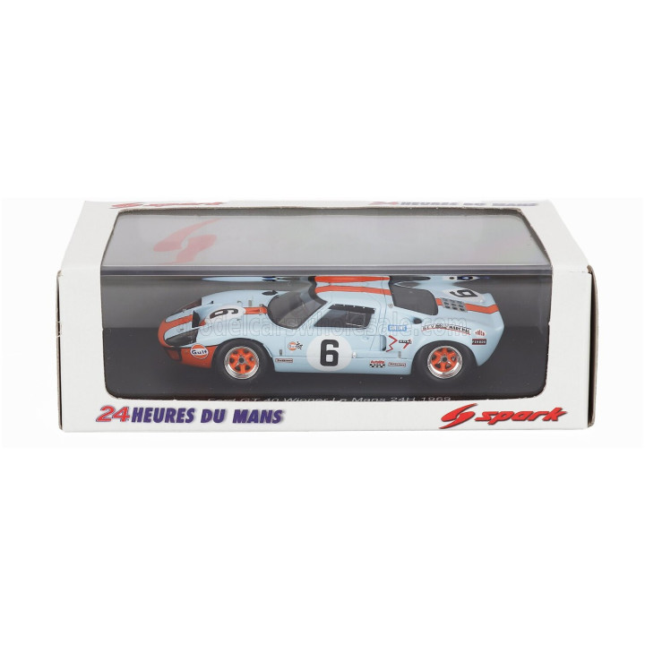 SPARK MODEL FORD USA GT40 4.9L V8 TEAM JW AUTOMOTIVE ENGINEERING N 6 WINNER 24h LE MANS 1969 JACKY ICKX - JACKIE OLIVER - LIGHT