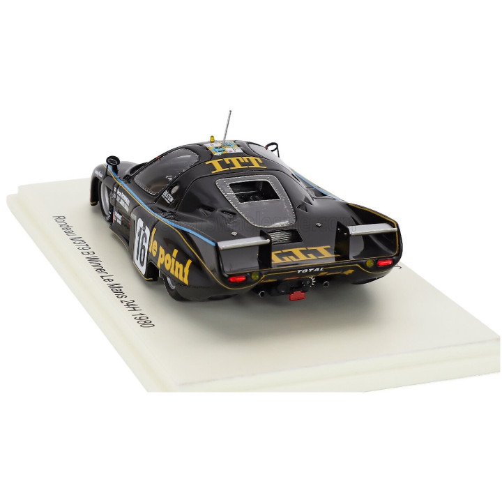 SPARK MODEL RONDEAU M397B 3.0L V8 TEAM JEAN RONDEAU N 16 WINNER 24h LE MANS 1980 JEAN RONDEAU - JEAN PIERRE JAUSSAUD - BLACK