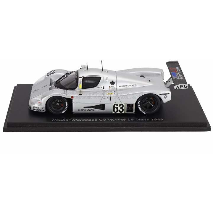 SPARK MODEL MERCEDES BENZ SAUBER C9 5.0L TURBO V8 TEAM SAUBER MERCEDES N 63 WINNER 24h LE MANS 1989 JOCHEN MASS - MANUEL REUTER