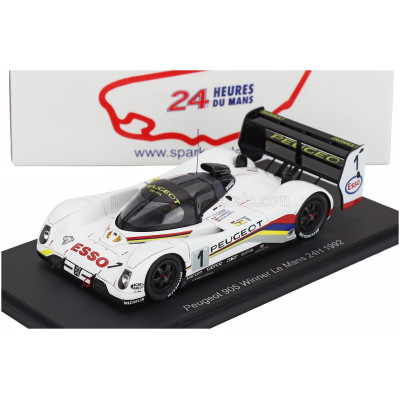 SPARK MODEL PEUGEOT 905 EVO1bis SA35 3.5L V10 TEAM PEUGEOT TALBOT SPORT N 1 WINNER 24h LE MANS 1992 DEREK WARWICK - YANNIK