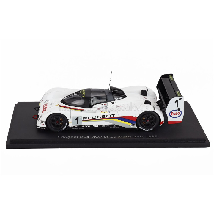 SPARK MODEL PEUGEOT 905 EVO1bis SA35 3.5L V10 TEAM PEUGEOT TALBOT SPORT N 1 WINNER 24h LE MANS 1992 DEREK WARWICK - YANNIK