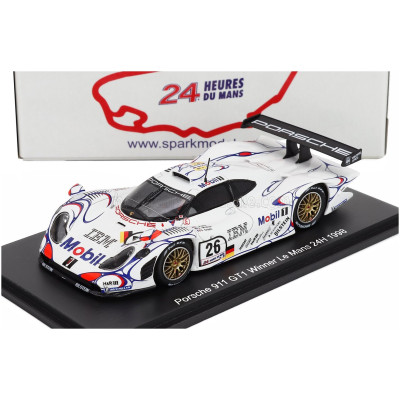 SPARK MODEL PORSCHE 911 GT1-98 3.2L TURBO TEAM PORSCHE AG MOBIL-1 N 26 WINNER 24h LE MANS 1998 ALLAN McNISH - LAURENT AIELLO