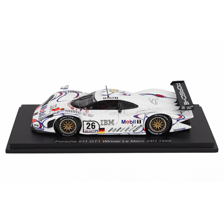 SPARK MODEL PORSCHE 911 GT1-98 3.2L TURBO TEAM PORSCHE AG MOBIL-1 N 26 WINNER 24h LE MANS 1998 ALLAN McNISH - LAURENT AIELLO