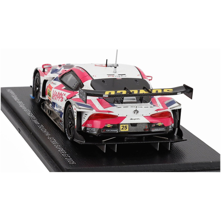 SPARK MODEL TOYOTA SUPRA GR TEAM HOPPY SCHATZ N 25 GT300 CLASS SUPER GT 2025 KIMIYA SATO - RYOTA HORACHI - WHITE PINK 1/43