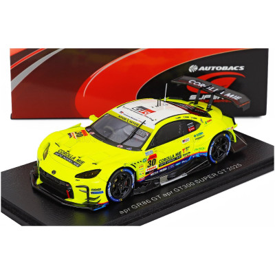SPARK MODEL TOYOTA GR86 GT TEAM APR N 30 GT300 CLASS SUPER GT 2025 HIROAKI NAGAI - MANABU ORIDO - YELLOW 1/43
