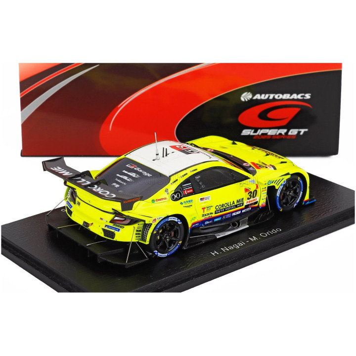 SPARK MODEL TOYOTA GR86 GT TEAM APR N 30 GT300 CLASS SUPER GT 2025 HIROAKI NAGAI - MANABU ORIDO - YELLOW 1/43
