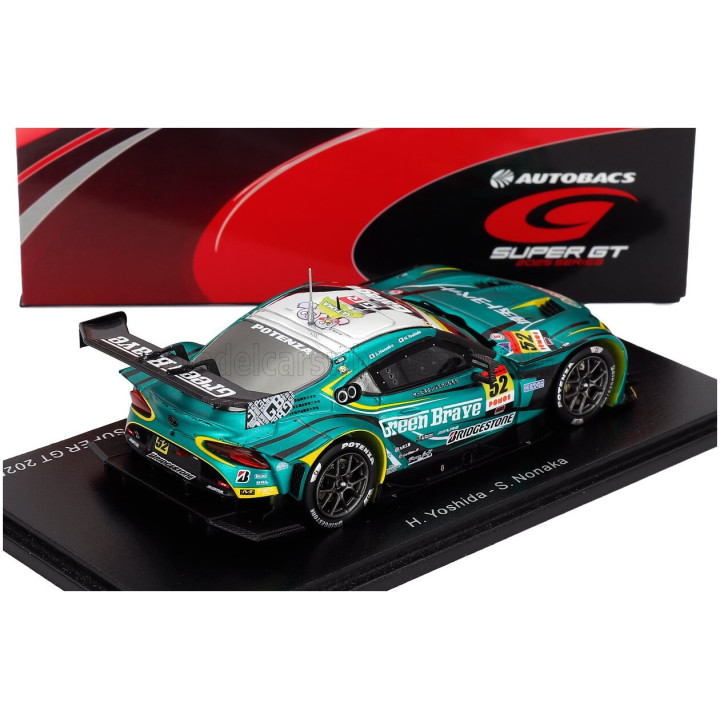 SPARK MODEL TOYOTA SUPRA GR TEAM SAITANA GREEN BRAVE N 52 GT300 CLASS SUPER GT 2025 HIROKI YOSHIDA - SEITA NONAKA - GREEN MET
